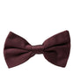 Maroon Silk Adjustable Neck Men Bow Tie