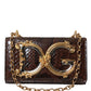 Brown Python Leather DG Girls Crossbody Phone Bag