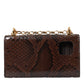 Brown Python Leather DG Girls Crossbody Phone Bag