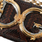 Brown Python Leather DG Girls Crossbody Phone Bag