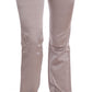 Chic Beige Slim Fit Designer Jeans