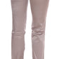 Chic Beige Slim Fit Designer Jeans