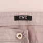 Chic Beige Slim Fit Designer Jeans