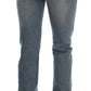 Chic Blue Slim Fit Designer Jeans