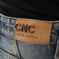 Chic Blue Slim Fit Designer Jeans