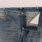 Chic Blue Slim Fit Designer Jeans