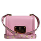 Baby Pink LOLA Leather Studded Crossbody Strap Bag