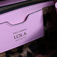 Baby Pink LOLA Leather Studded Crossbody Strap Bag