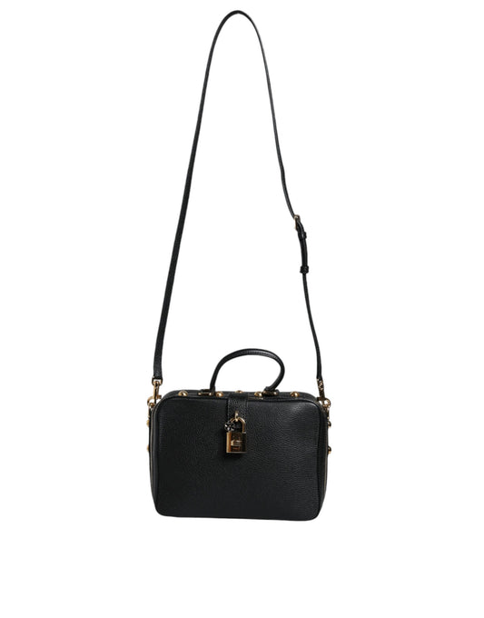 Black Calfskin Leather Welcome Handbag Bag