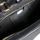 Black Calfskin Leather Welcome Handbag Bag