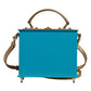 Multicolor Wood Leather Clutch Shoulder Bag