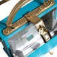 Multicolor Wood Leather Clutch Shoulder Bag