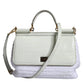 White Rafia Leather SICILY Crossbody Bag