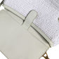 White Rafia Leather SICILY Crossbody Bag