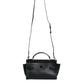 Black Leather SICILY Top Handle Crossbody Bag