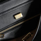 Black Leather SICILY Top Handle Crossbody Bag