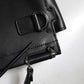 Black Leather SICILY Top Handle Crossbody Bag