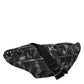 Black Leopard Fabric Belt Waist Fanny Pack Bag