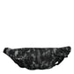 Black Leopard Fabric Belt Waist Fanny Pack Bag