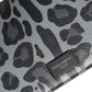 Black Gray Leopard Leather Bifold Card Slot Crossbody Bag