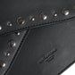 Black Small Leather Studded Shoulder Crossbody Bag