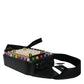 Black Leather LED Logo Belt Waist Fanny Pack Bag