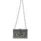 Silver Sequined Clutch Evening Crossbody Bag