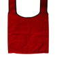 Red Cotton Velvet Logo Shopping Tote MARKET Bag