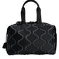 Black Neoprene Logo Sport Gym Duffel Shoulder Bag