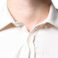 Off White Cotton Collared Men Formal Dress Shirt