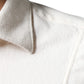 Off White Cotton Collared Men Formal Dress Shirt