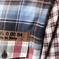 Multicolor Patchwork Button Down Casual Shirt