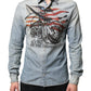 Light Blue Printed Cotton Denim Long Sleeves Shirt