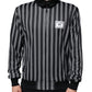 Black White Stripes Full Zip DNA Milano Men Sweater