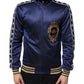 Blue Heraldic Patch Stripe King Bee Sweater