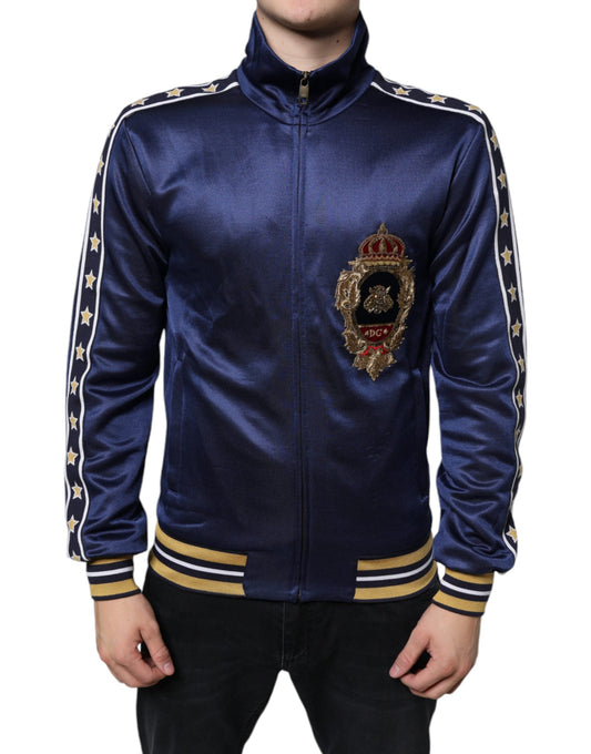 Blue Heraldic Patch Stripe King Bee Sweater