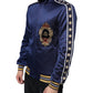 Blue Heraldic Patch Stripe King Bee Sweater