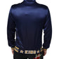 Blue Heraldic Patch Stripe King Bee Sweater