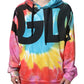 Multicolor Tie Dye Hooded Sweatshirt Sweater