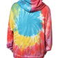 Multicolor Tie Dye Hooded Sweatshirt Sweater