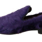 Plush Purple Sheep Fur Loafers