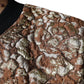 Brown Jacquard Mambo Pineapple Pullover Sweater