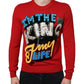 Red I'm The King Wool Crew Neck Sweatshirt Sweater