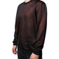 Brown Polyester Pullover Sweatshirt Sweater