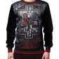 Multicolor Jacquard Crew Neck Sweatshirt Sweater