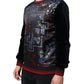 Multicolor Jacquard Crew Neck Sweatshirt Sweater