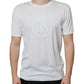 White Logo Embossed Cotton Crewneck T-shirt