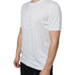 White Logo Embossed Cotton Crewneck T-shirt