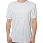 White Logo Embossed Cotton Crewneck T-shirt