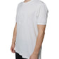 White Logo Embossed Cotton Crewneck T-shirt